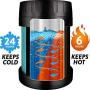 Soup Thermos - Food Jar for Hot Food 10 oz - Non-Insulated Small Stainless Steel Thermo Lunch Box - Small Travel Vacuum Metal Container - Food Flask Wide Mouth