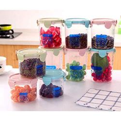 BESTONZON 3PCS Cereal Containers Storage Container Bottles Storage Plastic for Cereal Flour Sugar Rice Snacks(Green 1500ml + Blue 1500ml + Pink 1500ml)