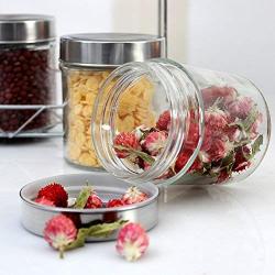 Kitchen glass storage jar set,Sealed cans seasoning box Seasoning jars Seven sets of tea storage bottle Configuration rack-B