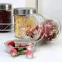 Kitchen glass storage jar set,Sealed cans seasoning box Seasoning jars Seven sets of tea storage bottle Configuration rack-B
