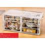 Cq acrylic Large 9 Tier Clear Acrylic Makeup Organizer Cosmetic Storage Cube Case with 11 Drawers-4 Piece Set