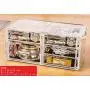 CQ Acryl Große 9stufige Klare Acryl Schmink Organizer Kosmetikkiste mit 11 Schubladen – 4er Set