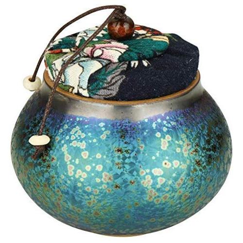 Small Concise Ceramic Ice Crack Tea Box Mini Storage Containers Tea Jar Sealed Tea Candy Tea Accessories