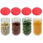 Jarming Collections Glass Spice Jars/Bottles -Mini Mason Jars 4 oz. Empty Spice Containers with Pour/Sift Course Shaker Lids Complete Set with Chalk Spice Labels for Herbs and Spices