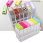 Seasoning Box Condiment Storage Container Bottle Storage Container Condiment Jars Transparent Plastic Seasoning Bottles Jars 6 Boxes Set Kitchen Tool Accessories