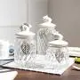 Glasbehälter für Süßigkeiten, Trockenfrüchte, Nüsse, Zutaten, Kekse und selbstgemachte Leckereien (Set von 3)