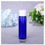 12PCS 30ML / 1oz Empty Plastic Blue Flip Cap Bottle BPA-Free Cobalt Vial Jar Pot Container For Toner Travel Comestic Lotion Makeup Creams Sample Dispensing Shower Gel Water Emollient