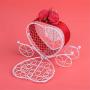 NiuChong Carriage Designed Hollow Candy Box Packing Wedding Party Favour Birthday Gift Love it Blue 2 pcs