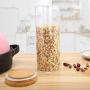 SIUONI Glass Sealed Cans Kitchen Storage Tanks Glass Tea Cans With Lid Borosilicate Glass Jars (650ML)
