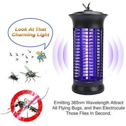 Bug Zapper Electric Indoor Insect Killer suspensible UV Light | Mosquito Killer Bug Fly Pests Attractant Trap Zapper Lamp w/Powerful 1000V Grid for Indoor Home Bedroom,Kitchen, Office