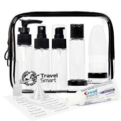 Travel Bottles & TSA Approved Toiletry Bag Set, Travel Size Toiletries & Accessories Kit, Travel Containers/Jars, Silicone Bottle, Travel Size Toothpaste, Clear Toiletry Bag, Leak Proof for Liquids