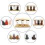 Unique Design Clear Glass Food Storage Jar with Airtight Seal Bamboo Lid & Spoons - Kitchen Condiments Canister for Serving Spices Coffee Tea Sugar and more,10.8 FL OZ (320 ML),3 Pcs Set - Great Gift