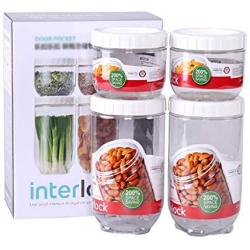 Food Savers 4 packs Food Storage Containers Food Preservation Box Crisper storage jar Refrigerator storage and storage Sealed jar Snack box