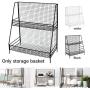 Feian 2 Tier Wire Basket Bathroom Organizer Shelves Cosmetic Makeup Organizer Dresser Countertop Storage Spice Rack Desktop Freestanding Jars Bottles Holder