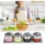 4pcs/set Stainless Steel Magnetic Seasoning Bottle Kitchen Organizer Storage Boxes BBQ Spices Jar Transparent Sugar Salt Bottle Condiment bottles (Color : Colorful)