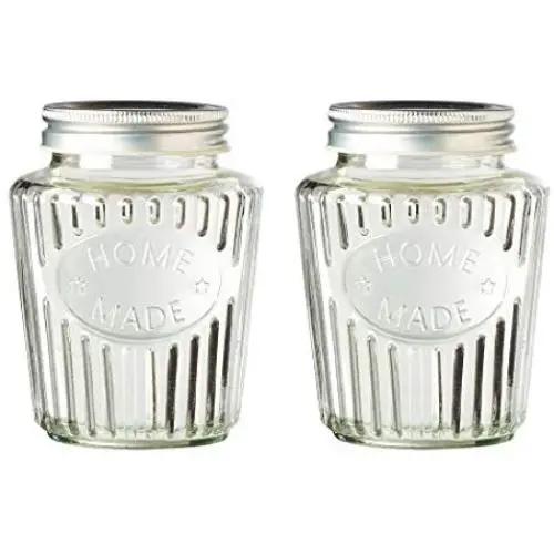 Bouteille de Rangement en Verre Transparent Artisanale Amici Home A7CR101S2R, Taille Moyenne Bouteille de Rangement en Verre Transparent Artisanale Amici Home A7CR101S2R, Taille Moyenne