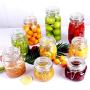Mason Jars Canning Glass Jars Glass Smoothies Jars with Lids for Drinking and Storage Reusable Container for Juice Milk Bulk Food Coffee Round and Square Glass Jars (Color : Square Jars 2000ml)