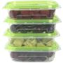 Home Basics 12 Piece Plastic Food Storage Container Set with Vented Plastic Lids, Green