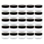 ljdeals 5 Gram Clear Jars with Black Lids Cosmetic Container for Make Up, Lotion, Creams 50 pack
