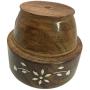 GD Handmade Wooden Sugar Bowl with Lid Small Sugar Bowl Unique Server Wood Sugar Salt Pepper Storage Jar Seasoning Pot Sauce Tanks Kitchenware for Kitchen Restaurant Eco-Friendly Kitchen Utensils