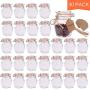 Mini Spice Jars,Encheng Glass Jars With Airtight Lids 4 oz And Leak Proof Rubber Gasket,Small Mason Jars With Hinged Lids For Kitchen,Small Storage Containers With Twine n Tags Labeling 30 Pack