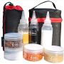 PROGLEAM Storage & Organization, 7Pcs Plastic Seasoning Condiment Spice Jar Salt Pot Bottles Box Storage Outdoor