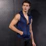 Winsummer Mens Casual Front-Zip Hooded Vest Coat Workout Sports Running Fitless Tank Tops