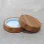 1Pc (100g/3.38oz) Natural Bamboo Screw Lid with Frosted Empty Glass Bottle Cream Jars and Liners Refillable Makeup Storage Containers Pot Case for Lotions Body Creams other Beauty Products