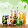 1 Piece Glass Storage Bottles Jars With Lid Large Capacity Honey Candy Jar Kitchen Container Sealed With Cover,700Ml