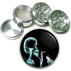 Smoking X-Ray Skeleton Aluminum Tobacco Herb Spice Grinder
