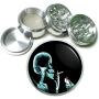 Smoking X-Ray Skeleton Aluminum Tobacco Herb Spice Grinder