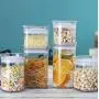 m?kvfa Plastic Cereal Dispenser Storage Box Kitchen Airtight Food Grain Rice Container Capacities of Rice Perfect for Flour, Sugar, Baking Supplies (520ML)