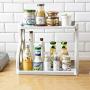 Zhuohong Kitchen Nordic Double-Layer Racks 2 Layer Seasoning Rack Spice Jar Plastic Finishing Storage Rack