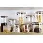 Bouteilles en verre borosilicate clair pour aliments, bocaux avec couvercle en bambou, pour cuisine, rangement, café, thé, biscuits, bonbons, noix (40 fl oz) Bouteilles en verre borosilicate clair pour aliments, bocaux avec couvercle en bambou, pour cuisine, rangement, café, thé, biscuits, bonbons, noix (40 fl oz)