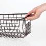 mDesign Modern Farmhouse Deep Metal Wire Storage Organizer Bin Basket with Handles for Kitchen Cabinets, Pantry, Closets, Bedrooms, Bathrooms, Laundry Rooms, Garages - 5.25" High, 4 Pack - Bronze