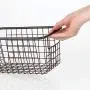 mDesign Moderner Landhausstil Tiefe Metallgitter Aufbewahrungsbox mit Griffen für Küche, Speisekammer, Schränke, Schlafzimmer, Badezimmer, Waschräume, Garagen – 5,25“ Hoch, 4er Set – Bronze
