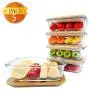 Boîtes de conservation alimentaires BlueHills Premium en verre avec couvercles en bambou, sans plastique, BPA-free, micro-ondes, congélateur et lave-vaisselle, ensemble de 5 pièces (couvercle en bambou G004). Boîtes de conservation alimentaires BlueHills Premium en verre avec couvercles en bambou, sans plastique, BPA-free, micro-ondes, congélateur et lave-vaisselle, ensemble de 5 pièces (couvercle en bambou G004).