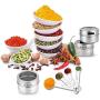 Magnetic Spice Tins Jars Cans Container Storage Organizer with Clear Lid Side Sift and Pour for Small Kitchens