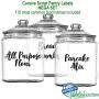 Talented Kitchen 135 Cursive Pantry Labels ? 135 Main Ingredients ? Food Pantry Label Sticker. Water Resistant Food Jar Labels. Jar Decals Pantry Organization Storage (Set of 135? Main Cursive Pantry)