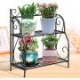 Ama-store 2-Tier Organizer Rack, Wire Basket Storage Container Countertop Shelf Kitchen Counter Spice Rack Jars Bottle Shelf Organizer Rack, Cosmetic Jars Bottles, Black