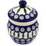 Bouteille en céramique polonaise de 13 cm (thème des feuilles de paon) + Certificat d'authenticité Bouteille en céramique polonaise de 13 cm (thème des feuilles de paon) + Certificat d'authenticité