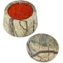 ShalinIndia Handmade Forest Brown Storage Box - Marble - 4 inches by 3 inches - Perfect as a Spice Jar with Lid or Small Office Supplies (Forest Brown)