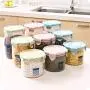 Tree House Round Plastic containers with lid, Durable Preserving Jars Clear Herbs Pot Pack of 5-H 1000mlx5 Tree House Round Plastic containers with lid, Durable Preserving Jars Clear Herbs Pot Pack of 5-H 1000mlx5