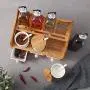 VBARV Gewürzdosen Aufbewahrungskasten Set, Salz MSG Würzespeicherdose, Nordisch Keramik Würzeset, Würze Flaschen Regal Set, Haushalt