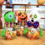 Kanggest Transparent Candy Jar Halloween Gift Jar Decoration Candy Box Halloween Supplies Decoration Element Ghost Black Cat