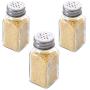Daycount 3-Pack Transparent Spice Jar Seasoning Jar Kitchen Condiment Box Glass Seal Seasoning Box Storage Box Cruet Salt Pepper Bottle for Kitchen, BBQ