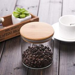 HHXQXB Coffee Canister Food Storage Canister, Glass Coffee Bean Container, CO2 Valve & Free Scoop,Best Storage for Fresh Coffee BeansTea, Coffee, Spice, Sugar, Salt and More（110X160mm）