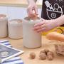 UPKOCH Wheat straw canister sealed food storage jar food container for cereal grain nut tea spice