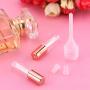 Pangda 25 Pack 1.2 mL Empty Lip Gloss Tubes Containers, Clear Mini Refillable Lip Balm Bottles with Rubber Inserts and Transfer Pipettes for Lip Samples Travel Split Charging DIY Makeup (Rose Gold)