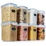 Contenants de Rangement Alimentaire - Estmoon Contenants en Plastique pour Céréales, Farine, Riz, Snacks, Sucre, Étanchés avec Couvercles Serrés - Ensemble de 8 (54,66 oz / 1,6L) Contenants de Rangement Alimentaire - Estmoon Contenants en Plastique pour Céréales, Farine, Riz, Snacks, Sucre, Étanchés avec Couvercles Serrés - Ensemble de 8 (54,66 oz / 1,6L)